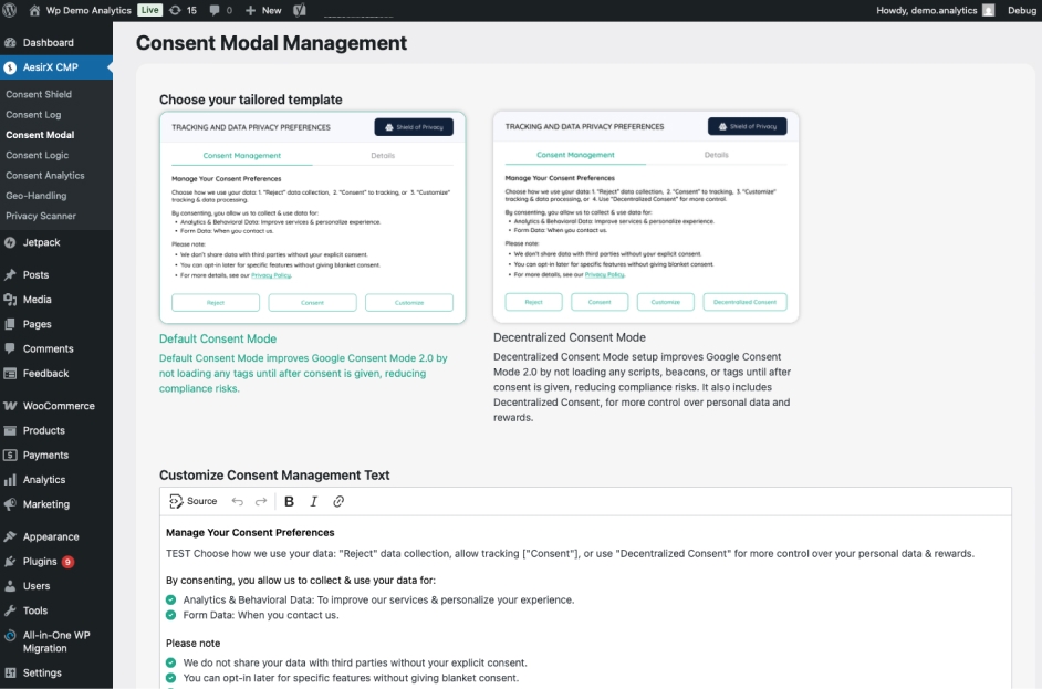 Consent Modal