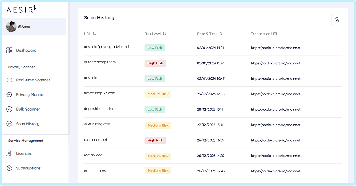 Scan History 2