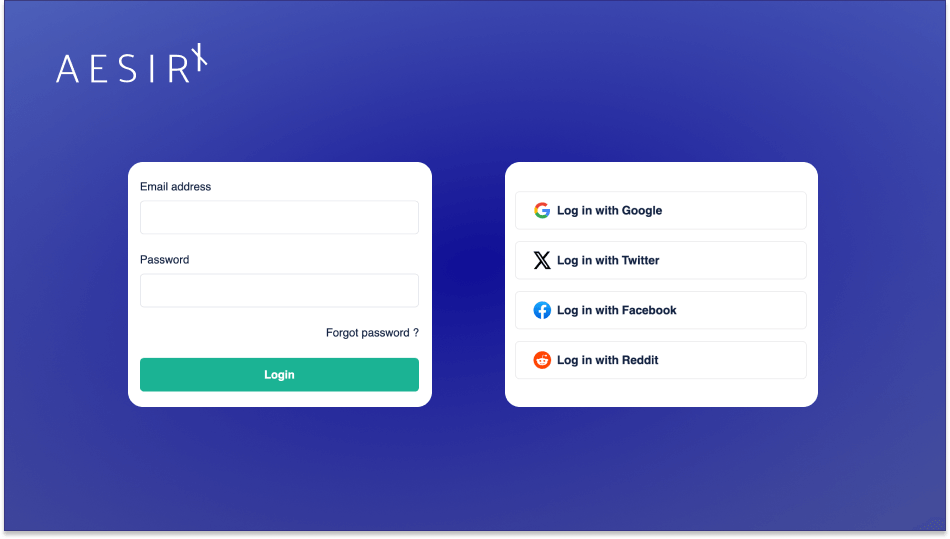 password authentication for web2 platforms