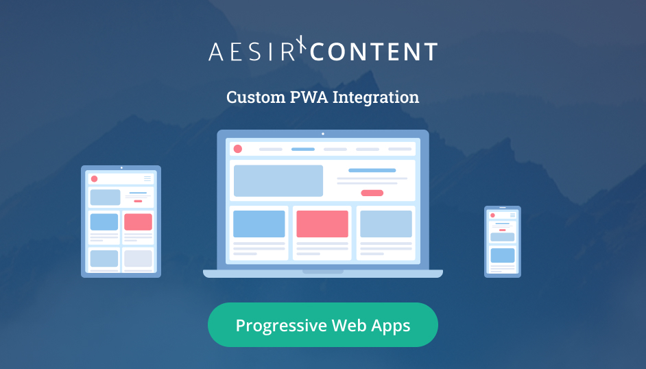 with pwa integration you can customize the frontend as you wish