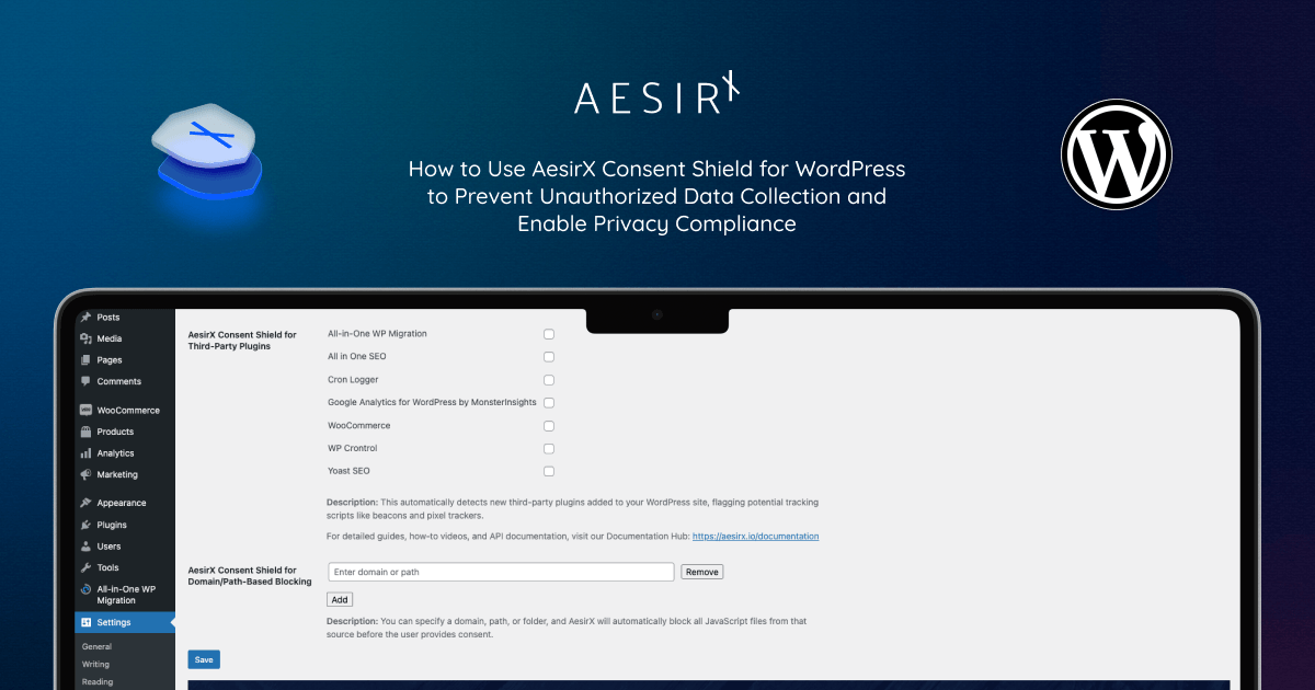 Using AesirX Consent Shield for Privacy Compliance on WordPress