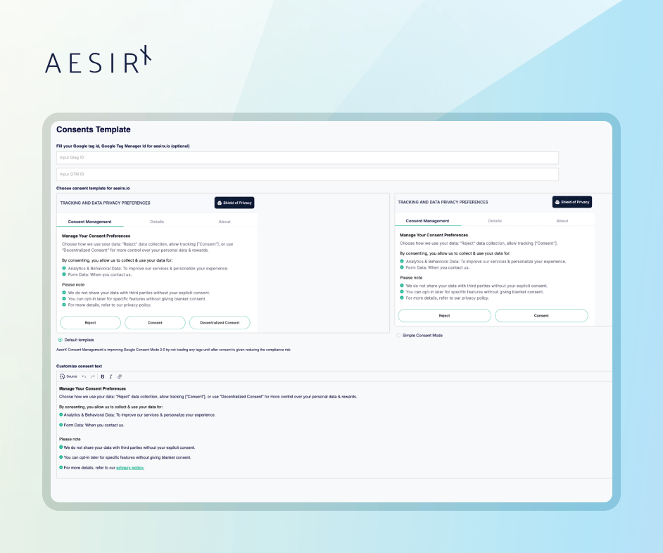 empower user trust and compliance with tailored consent management solutions