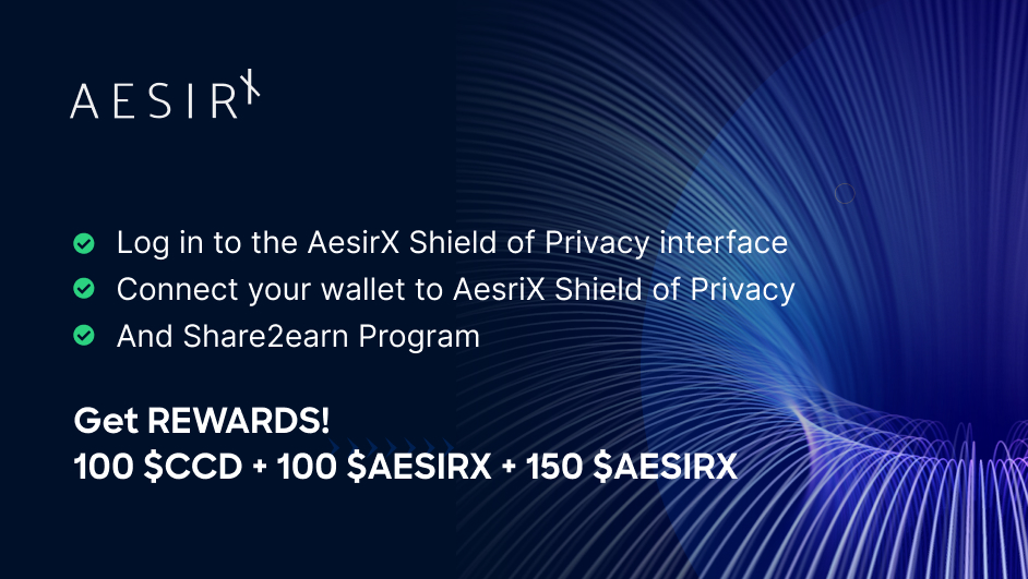 aesirx shield of privacy and the share2earn program