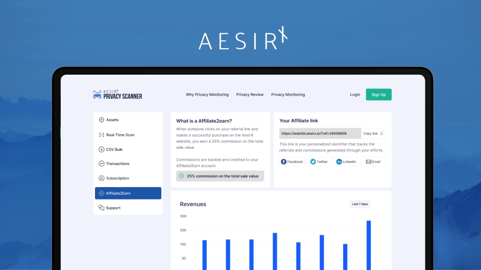 aesirx also introduces the affiliate2earn program rewarding users for their commitment to privacy