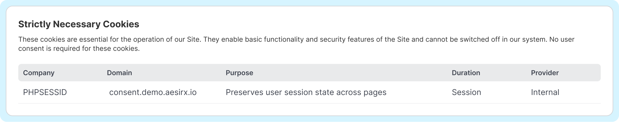 create cookie declarations automatically strictly necessary cookies