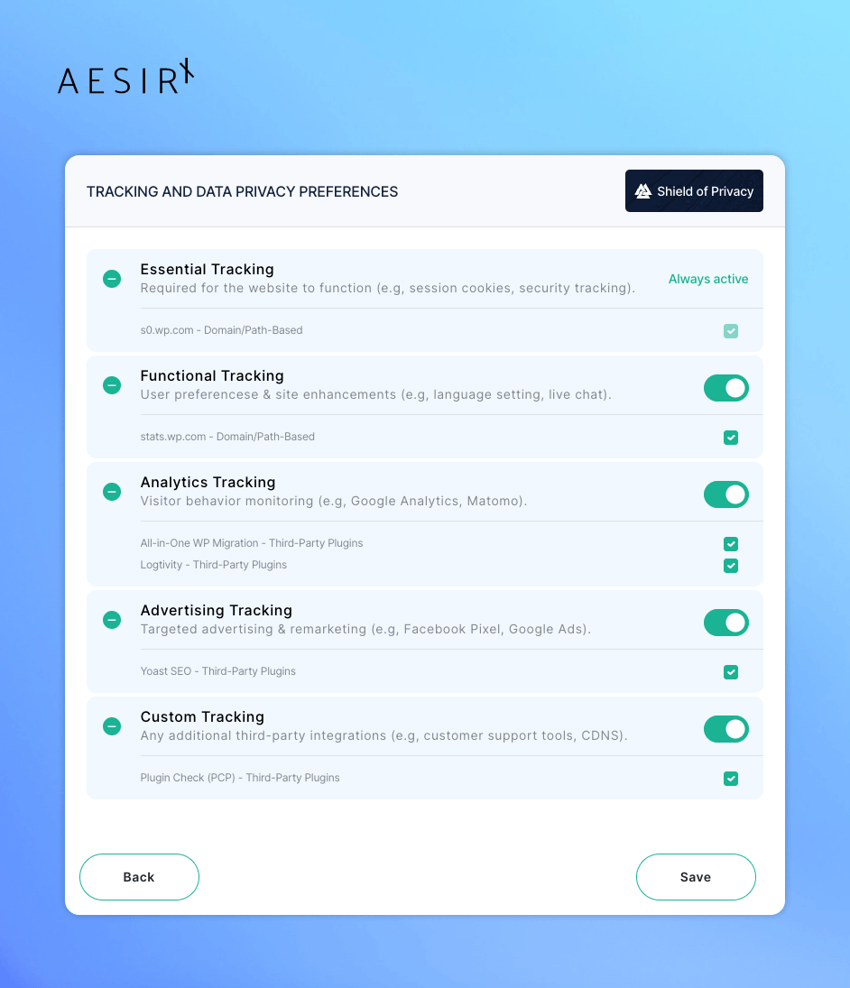 granular consent view for more control over privacy