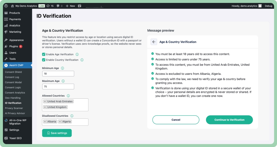 AesirX CMP ID Verification 1