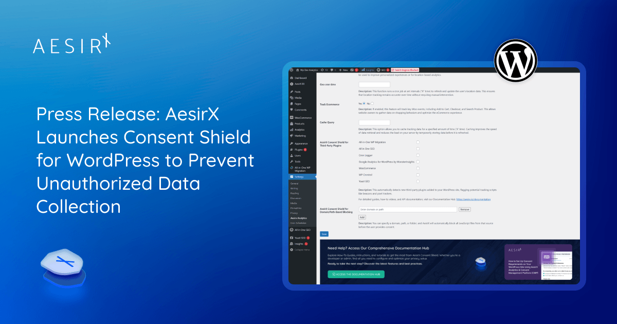 og press release aesirx launches consent shield for wordpress to prevent unauthorized data collection