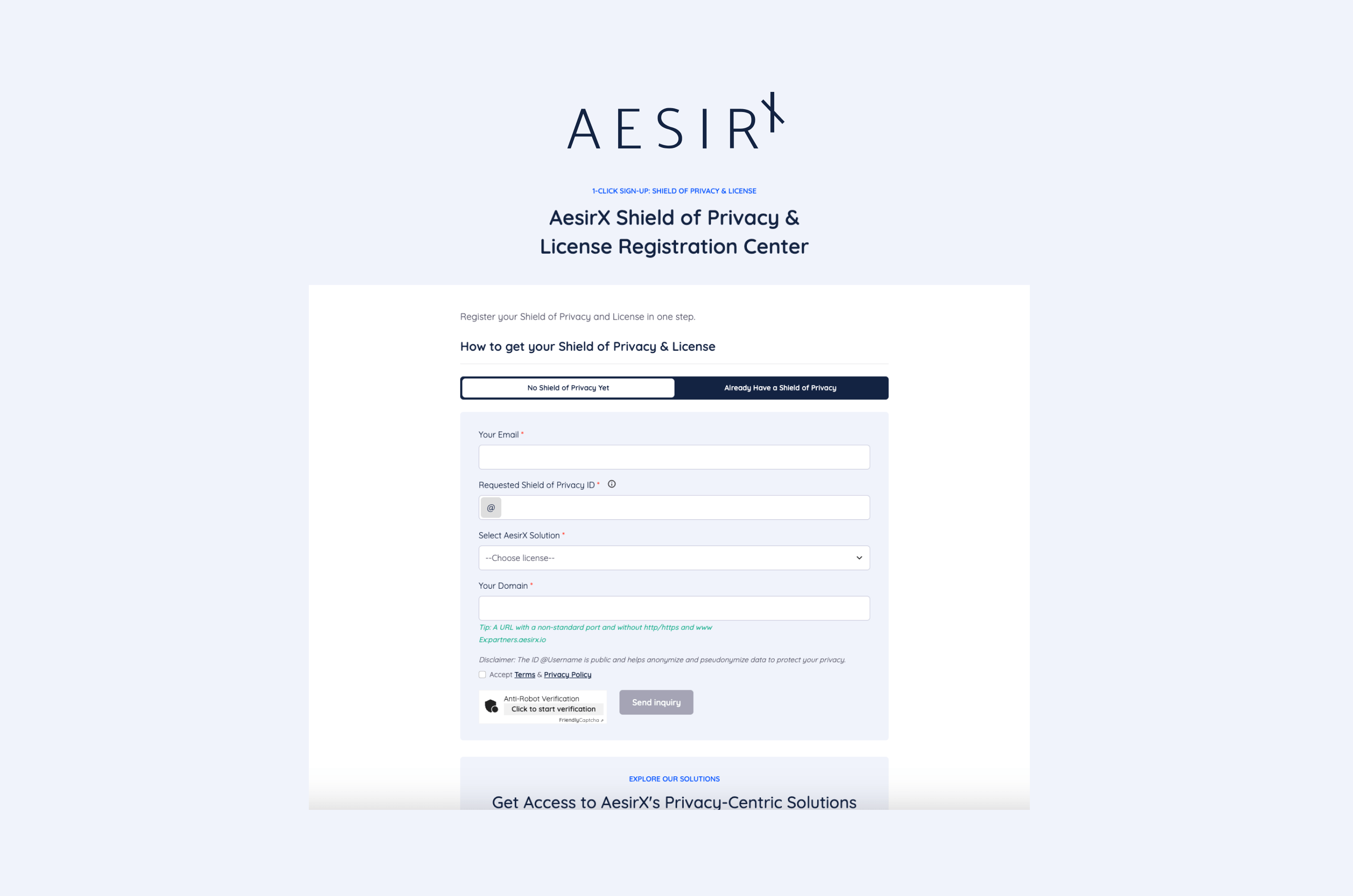 set up an aesirx account and obtain your analytics license