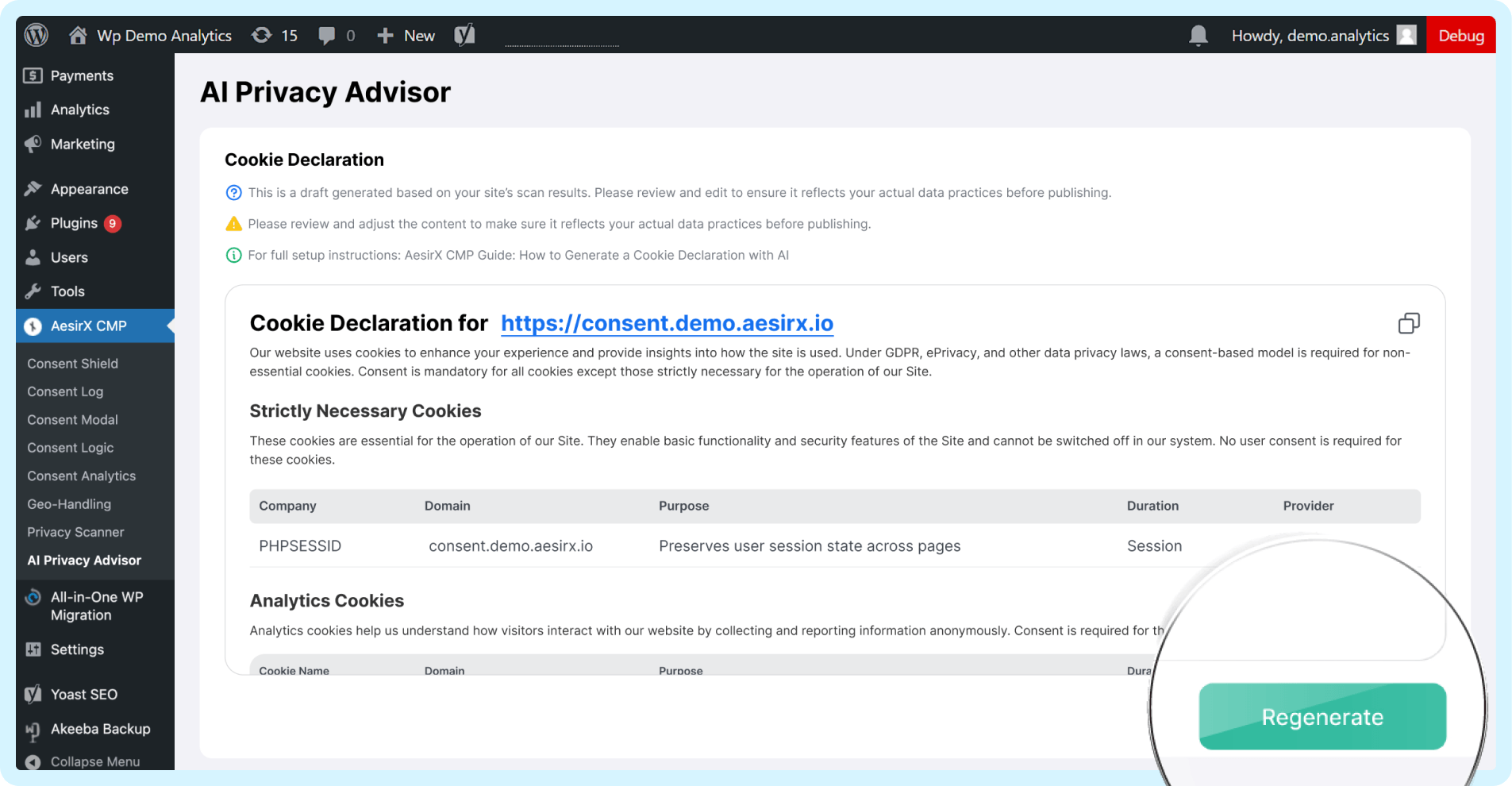 step 9 re generate if tracking changes