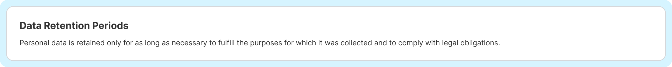 wordpress privacy policy template data retention periods section