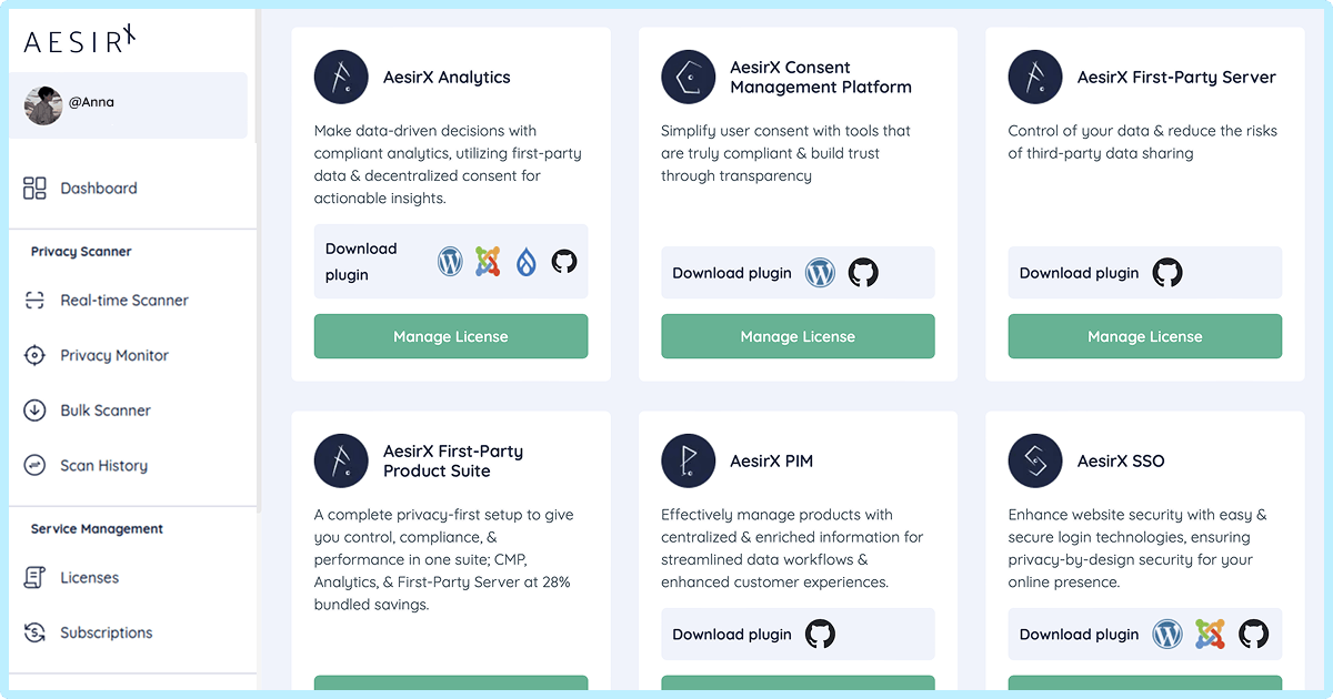 service ManagementLicenses