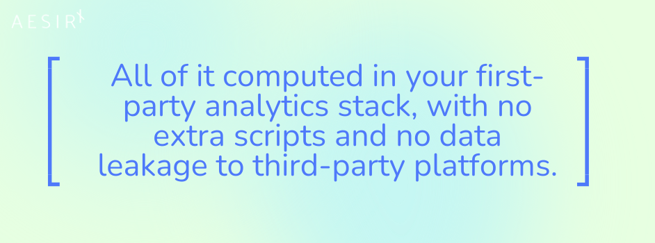 2 all of it computed in your first party analytics stack with no extra scripts