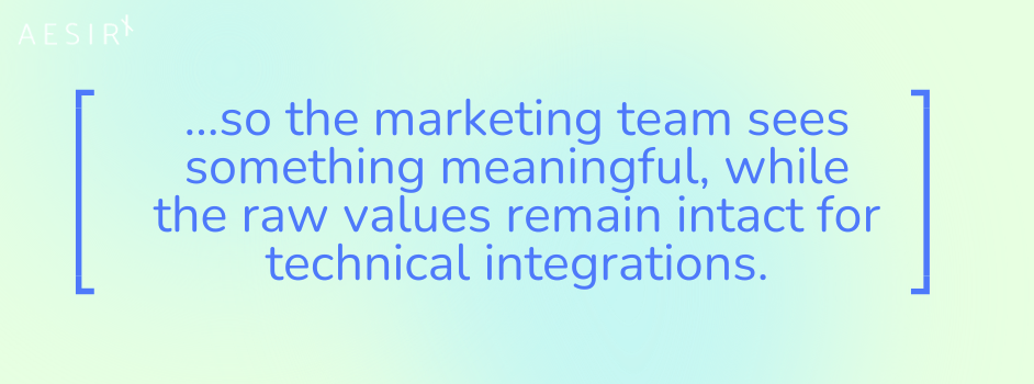 3 human readable labels for complex setups