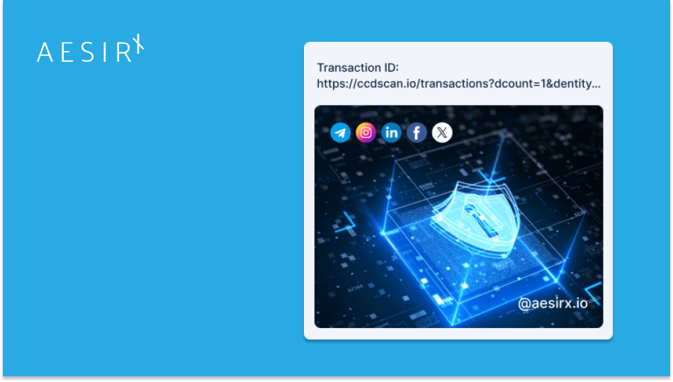 verification is confirmed on chain by concordium