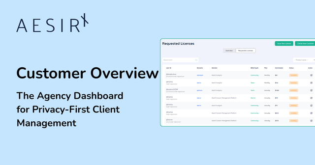 AesirX Customer Overview: The Agency Dashboard for Privacy-First Client Management