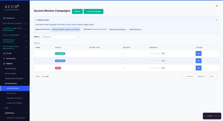 Access Review Campaigns