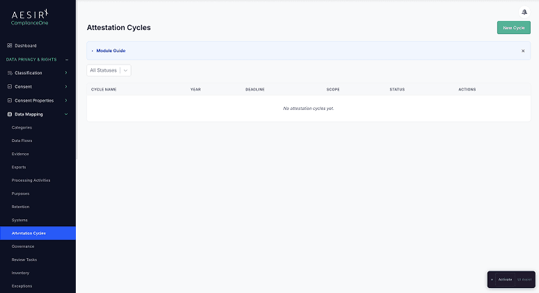 Attestation Cycle Management