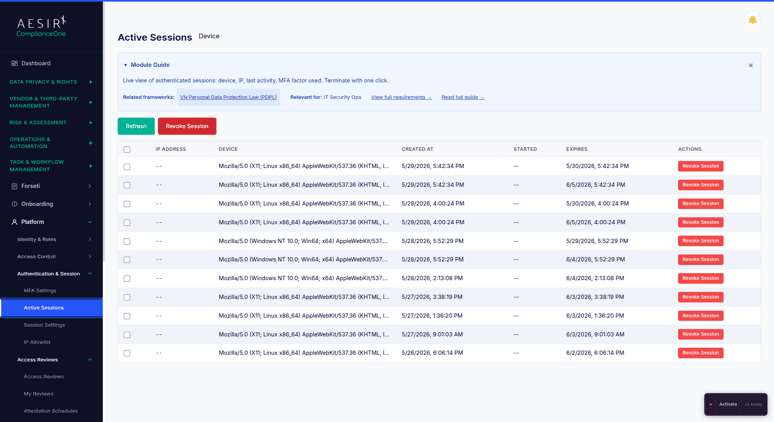 Authentication and Session Management