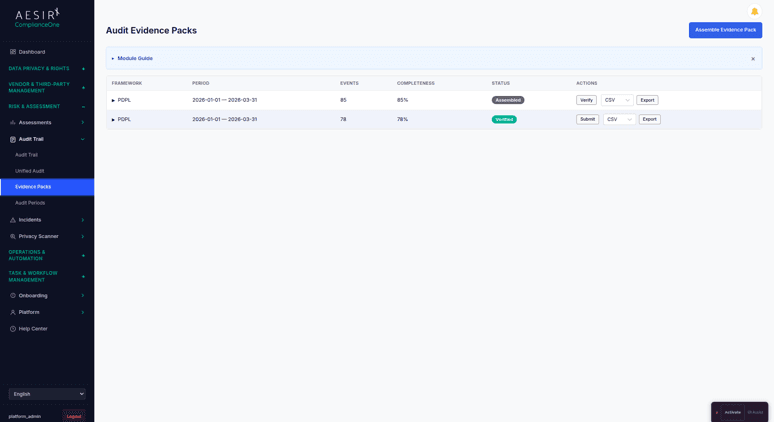 Evidence Pack Lifecycle