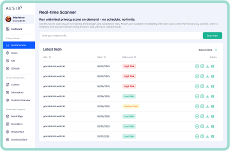 AesirX Real-Time Scanner