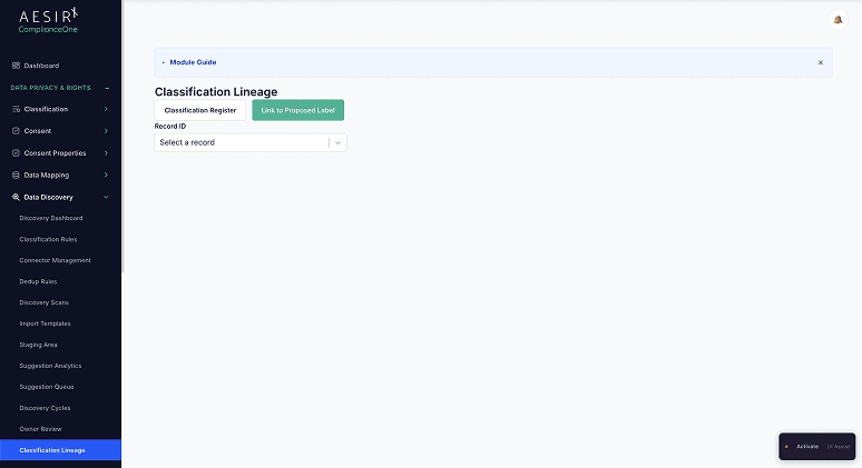 Classification Lineage Integration