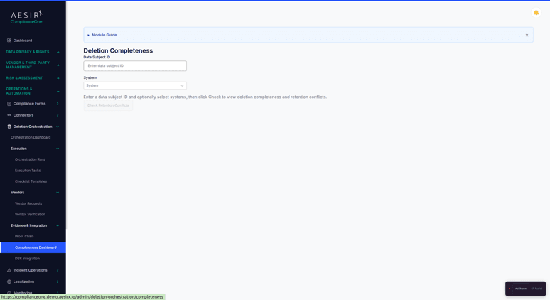 Completeness Dashboard