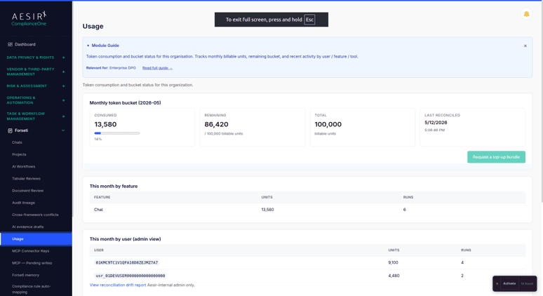 Usage & Cost Governance